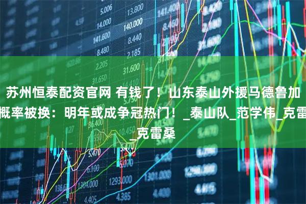 苏州恒泰配资官网 有钱了！山东泰山外援马德鲁加大概率被换：明年或成争冠热门！_泰山队_范学伟_克雷桑