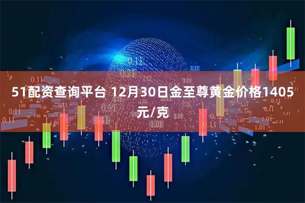 51配资查询平台 12月30日金至尊黄金价格1405元/克